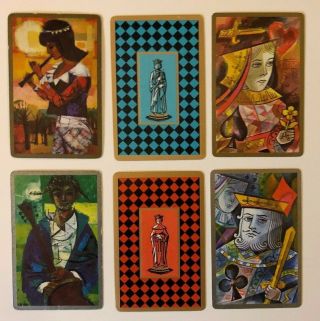 12 Vintage Playing Cards SUMMER Royal Kings & Queens All Different 4