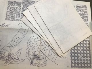 Aunt Martha ' s Hot Iron Transfers STATE FLOWERS Designs 2