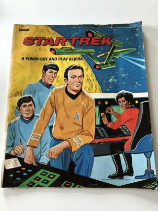 Star Trek Punch Out And Play Album Vintage Rare 1975 Complete