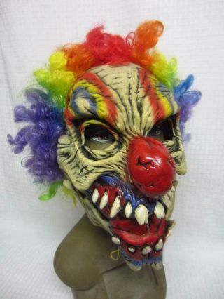 Be Something Studio 1991 Scary Clown Mask Made In Usa Pre - Owned