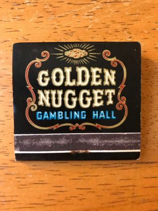 Golden Nugget Gambling Hall Casino Las Vegas Vintage Matchbook Travel Souvenir