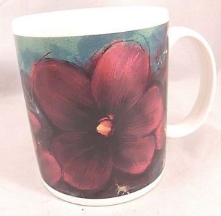 Papel Giftware African Violets Coffee Mug 4 Inch Tall
