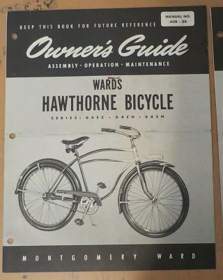 Vintage Wards Hawthorne Bicycle Owner 