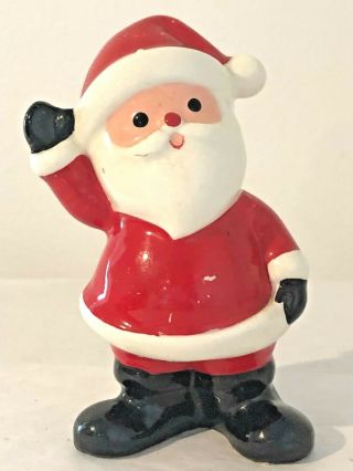 Vintage Inarco Ceramic Waving Santa Christmas Decor Mid Mod Hand Painted Japan