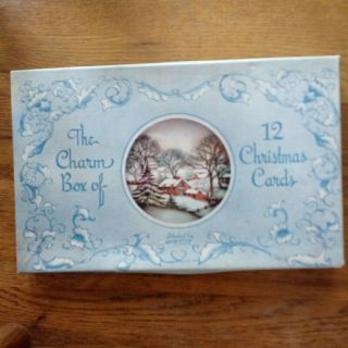 Box Of 12 The Charm Box Of Christmas Cards 12 Vintage Christmas Cards S