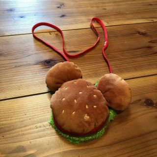 Tokyo Disney Resort Mickey Mouse Hamburger Plush Pass Case Bag
