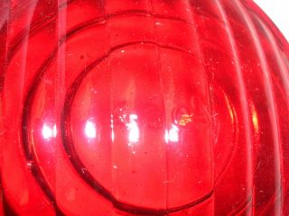 3 Vintage Kopp Glass Red Lenses 2 11/16 D.  1 