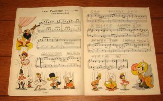 Walt Disney ' s Pinocchio Sheet Music 1940 France 17 pages RARE 5