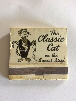 The Classic Cat On The Sunset Strip Match Book Sunset Blvd Hollywood Calif