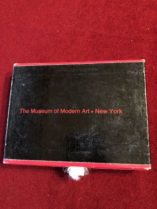 Vintage Playing Cards The Museum Of Modern Art Red & Black In Case