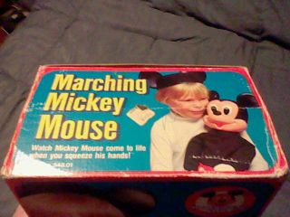 1970s Hasbro Marching Mickey Mouse Vintage Toy Walt Disney World Club Ears Rare 2