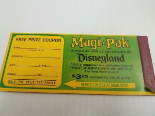 1960 ' s vtg rare Disneyland Magi - Pak E D C B Booklet 2