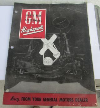 Scarce August 1945 Gm Highspots General Motors Of Canada Parts Brochure
