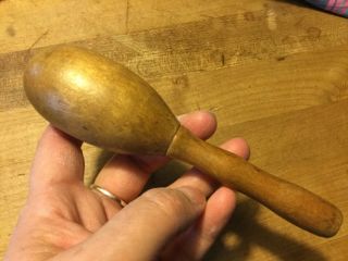 Antique Wood Egg Sock Darner Wood Sewing Repair Tool 6”
