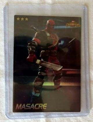 Masacre Marvel Contest Of Champions Dave & Busters Foil Card 47/75 Rare