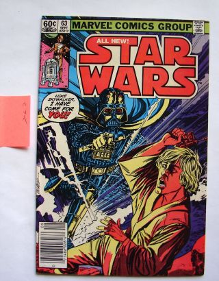 Star Wars Comic Book Marvel 63 C7.  5 Square Box 70 