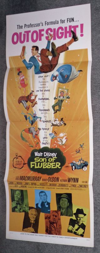 Son Of Flubber Disney 14x36 Movie Poster Fred Macmurray/tommy Kirk
