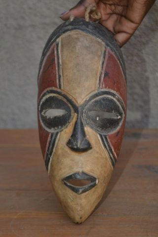 African Tribal Art Mask From Rdc.  (congo)