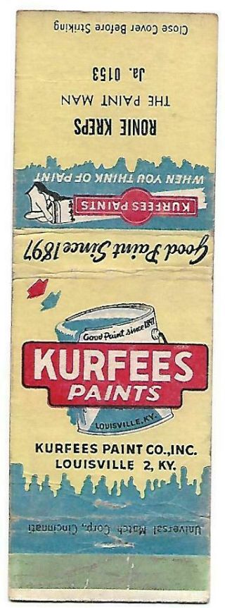 Kurfees Paints,  Louisville Ky,  Cover