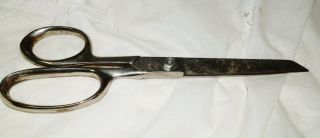 Vintage Italian Made Chrome Sewing Scissors 8  Length 1121 - 8