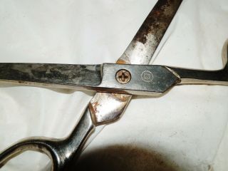 Vintage Italian Made Chrome Sewing Scissors 8  Length 1121 - 8 5