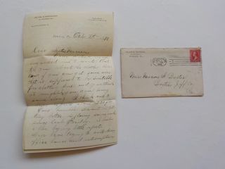 Antique Letter 1899 Pittsburgh Pennsylvania Baxter Jefferson County Cover Stamp