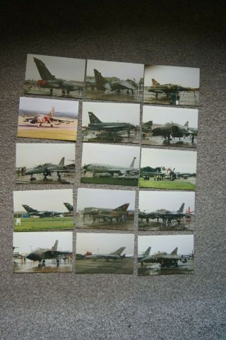 15 Military Aircraft Photographs Woodford Airshow C1988 Mirage Phantom Hawk Rare