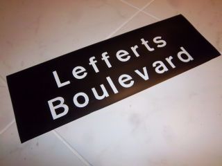 Nyc Subway Sign Mta Ny Art Lefferts Boulevard Queens Ozone Park Roll Sign Decor