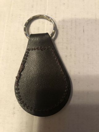 Vintage BMW Automobile Leather Keychain Key Chain FOB Metal Ring 2