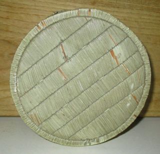 Vintage Native Indian Birch Bark & Porcupine Quill Box With Lid