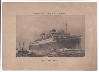 1933 Illust.  Abstract Of Log,  White Star Line M.  V.  Britannic,  Nova Scotia To Ny