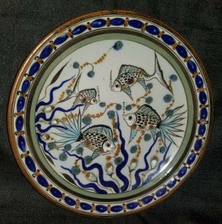 Spectacular Ken Edwards El Palomar Tonala 10 " Fish Underwater Pottery Plate