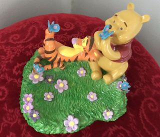Disney Winnie The Pooh And Tigger Figurine Butterfly Soap Dish