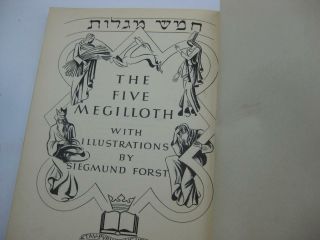 The Five Megilloth With Illustrations by Siegmund Forst JEWISH ART 2