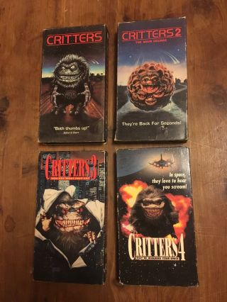 Critters 1 - 4 Vhs Set Horror Movies