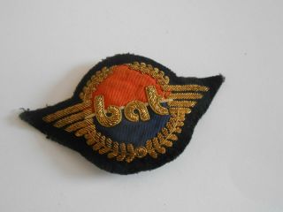 Bat Airways Aviation Cloth Patch Obsolete Airline Insignia Winged Cap Badge