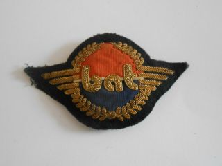 BAT Airways aviation cloth patch obsolete Airline insignia winged cap badge 3