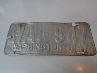 1947 Washington Wahkiakum County License Plate Very Rare County To Come By