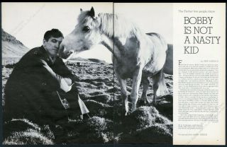 1972 Bobby Fischer 6 Photo Chess Champion Vintage Print Article