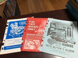 1972 Hooker Headers Catalogs Flyers Speed Equipment Hot Rod Racing Hot Shoes