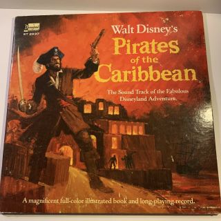 Disney’s Pirates Of The Caribbean Lp & Book 1968 Disneyland Records Vinyl Album