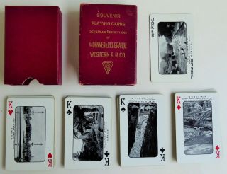 Souvenir Playing Cards Scenes & Descriptions Denver & Rio Grande Western R.  R.  Co