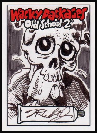Wacky Packages Sketch Card Ghoul Humor By Fred Wheaton,  2009 Olds2 Old School 2