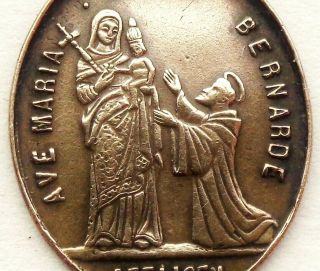 Saint Bernard & The Apostles Saint Peter And Saint Paul - Rare Antique Medal