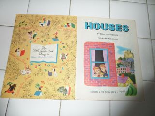 Houses,  A Little Golden Book,  1950 ' s (A ED;VINTAGE TIBOR GERGELY) 3