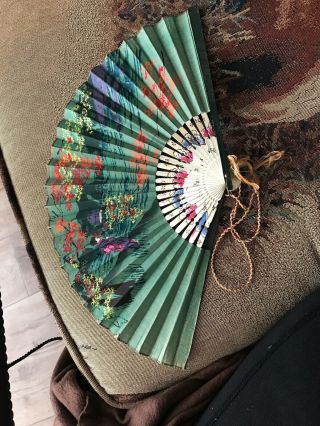 Antique Japanese Hand Painted Fan.