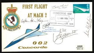 Ba Concorde Cpt Bannister/oliver/thompson/hutchinson Signed Cover_fairford_ 1/1