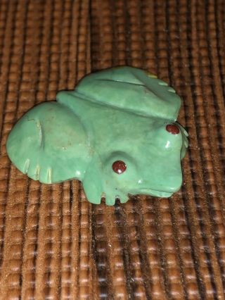 Zuni Carved Turquoise Frog Fetish By Georgette Quam Native American