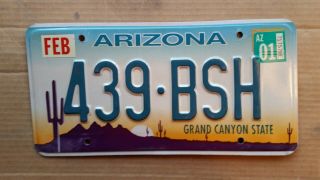 License Plate,  Arizona,  Sunset,  Saguaro Cacti,  Grand Canyon State,  439 Bsh