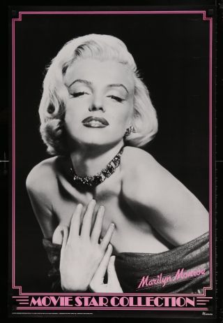 Vintage 1981 Movie Star Marilyn Monroe Classic Sexy Pose Movie Poster 25 " X 39 "